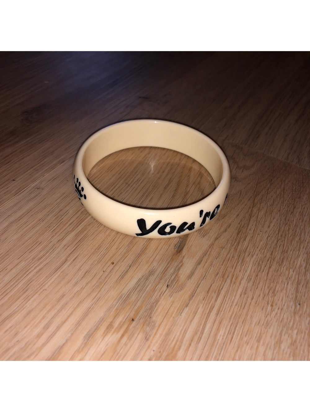 JESSICA KAGAN CUSHMAN JKC STUDIO RESIN BANGLE BRACELET YOU’RE NOT THE BOSS OF ME
